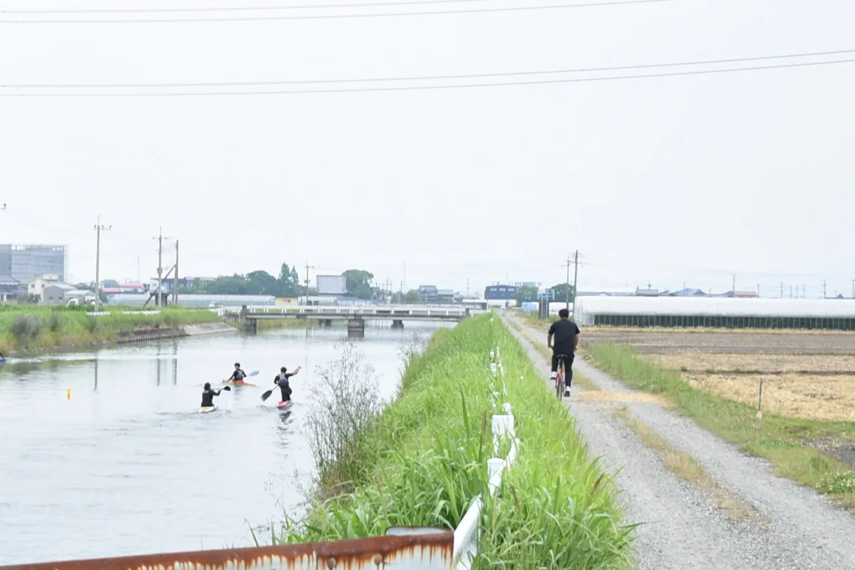 三潴高校カヌー部練習風景