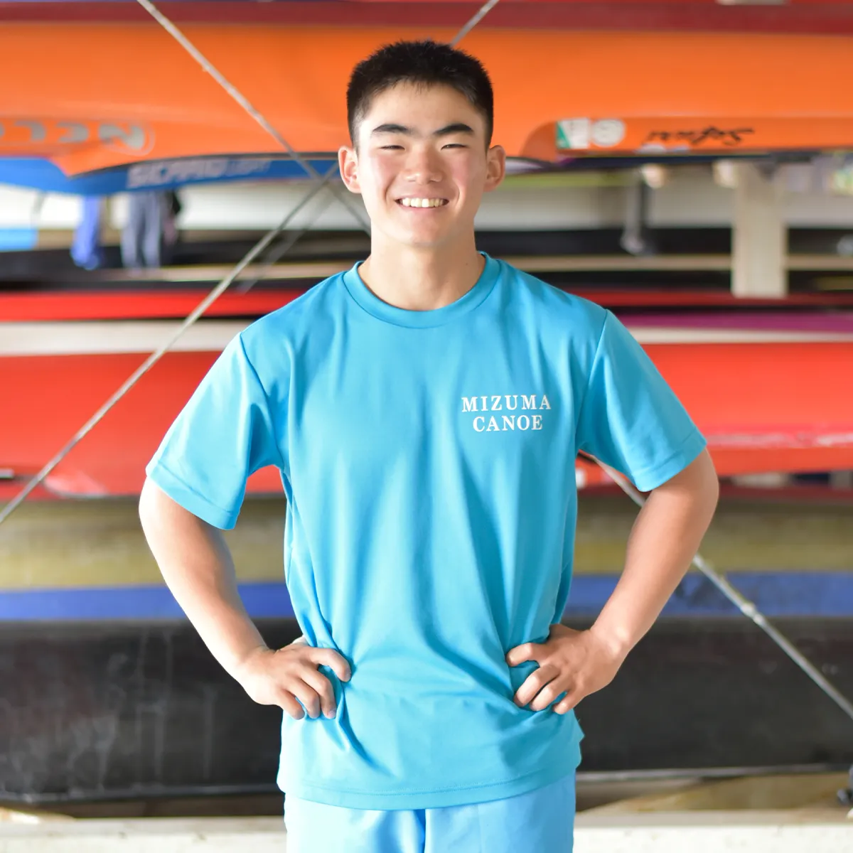 三潴高校カヌー主将 深川選手